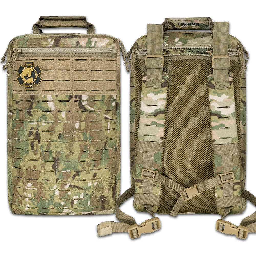 RHINO RESCUE First Aid Survival Kit – IFAK Pouch with 20 EMT Essentials for Outdoor Emergencies