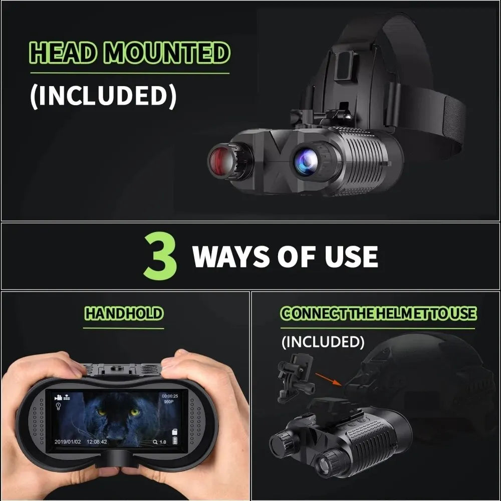 Night Vision Binoculars NV8160 8X Zoom Tactical Helmet Mount for Hunting