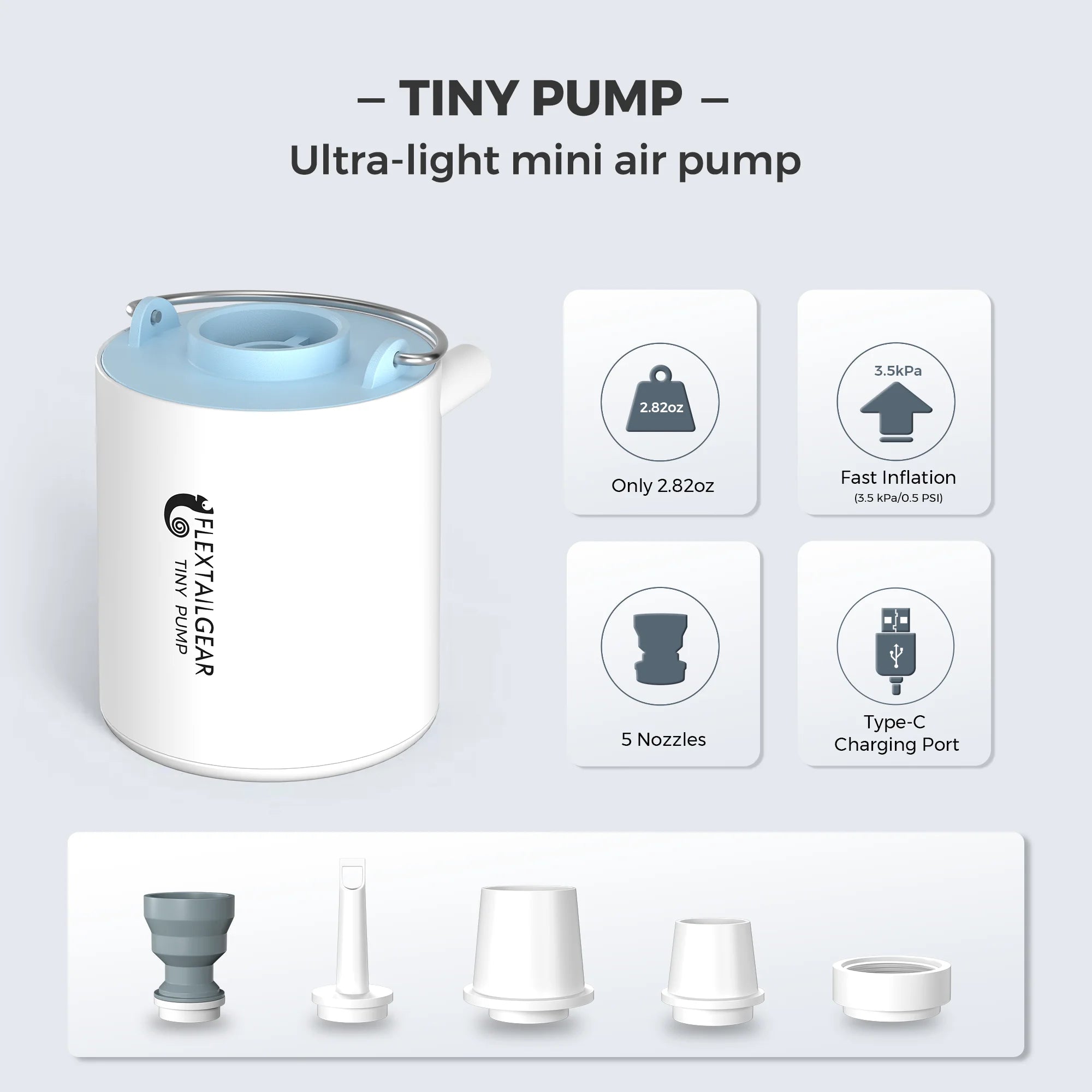 FLEXTAILGEAR TINY PUMP Portable Electric Air Pump