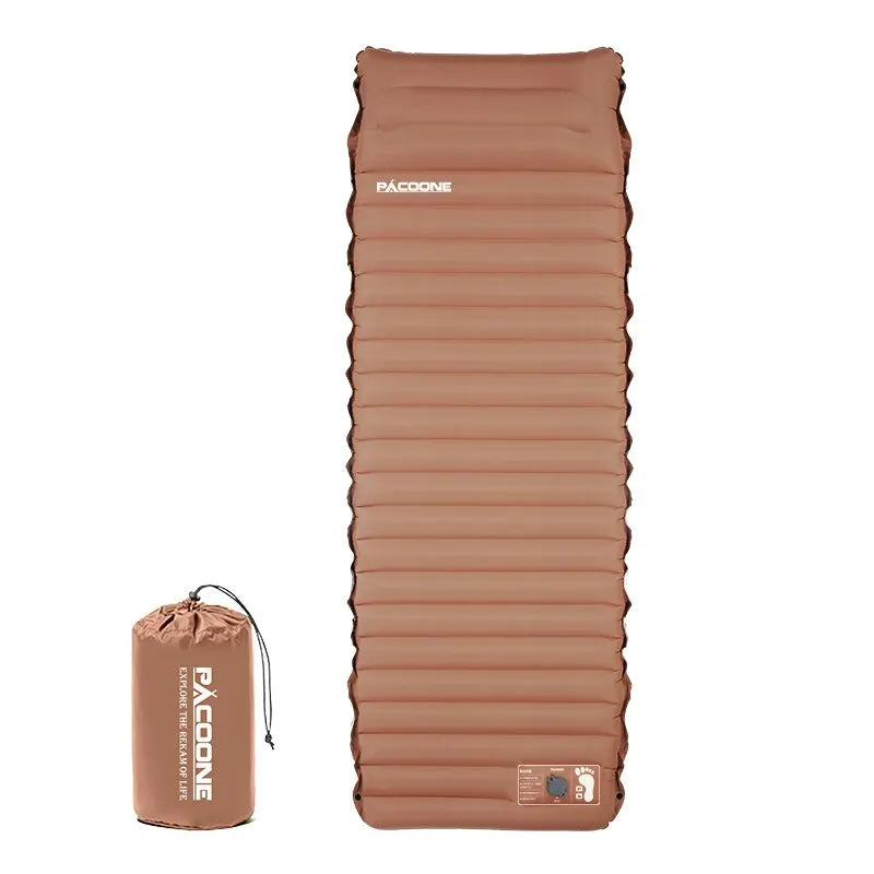 PACOONE Ultralight Self-Inflating Camping Mattress with Built-in Pump, 10CM Thick