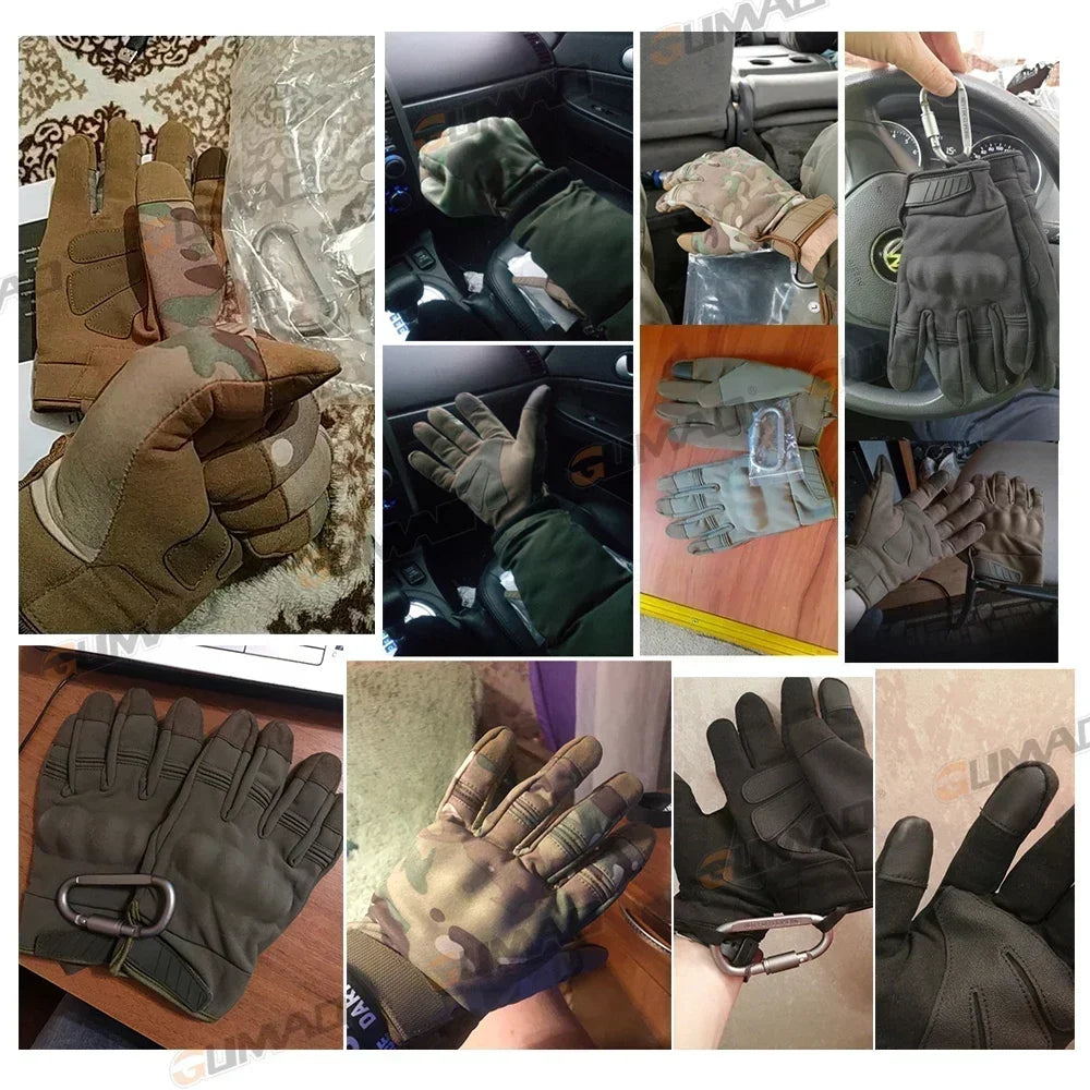 GUMAO Full Finger Tactical Gloves Touch Screen Anti-Slip