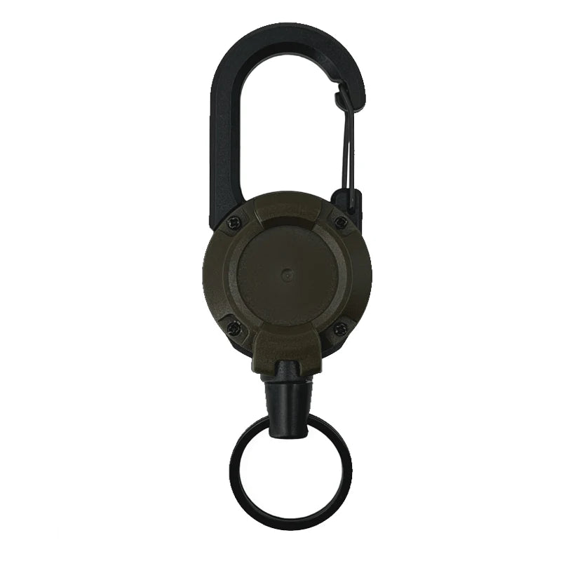 Automatic Retractable Wire Rope Keychain with Carabiner for Outdoor Use