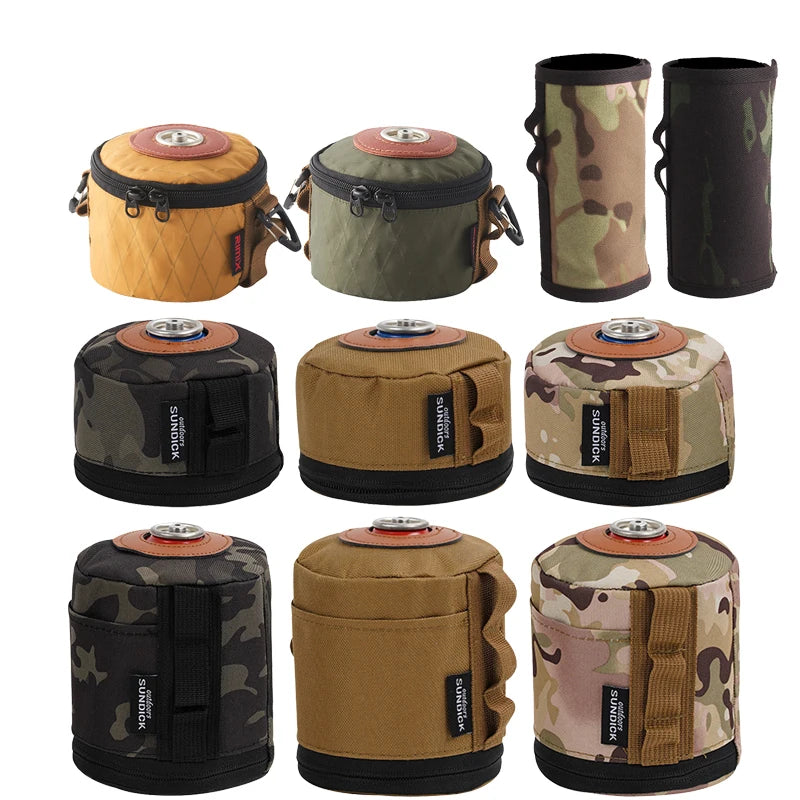 SHUNMAII Camping Gas Can Protective Cover – Cotton Linen Fuel Cylinder Storage Sleeve