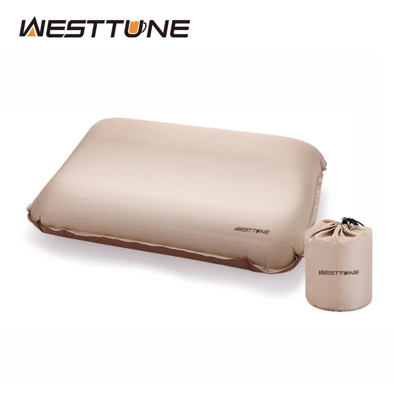 WESTTUNE Camping Pillow – Portable Self-Inflating 3D Ultralight Travel Pillow