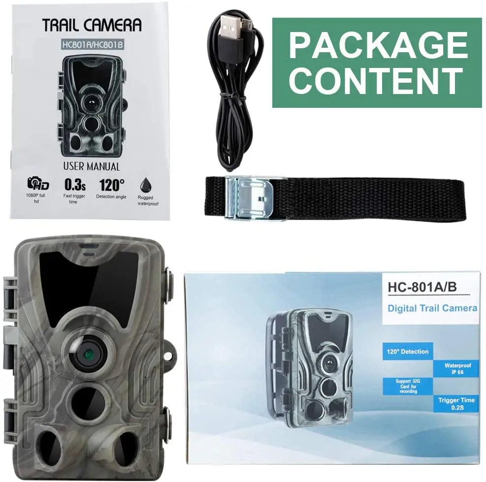 SUNTEKCAM HC-801A 20MP Trail Camera – 1080P Night Vision Wildlife Cam IP65