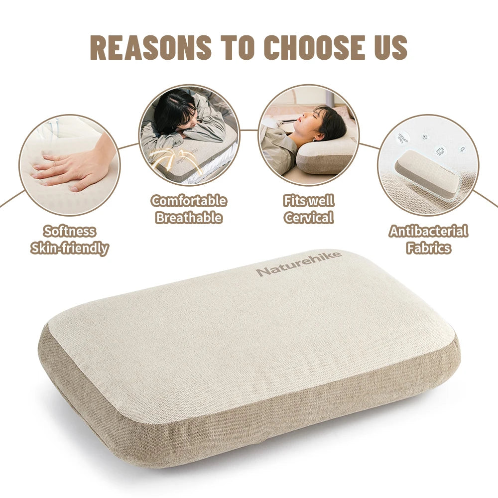 NATUREHIKE New Memory Foam Comfort Square Pillow Portable for Outdoor Camping Travel