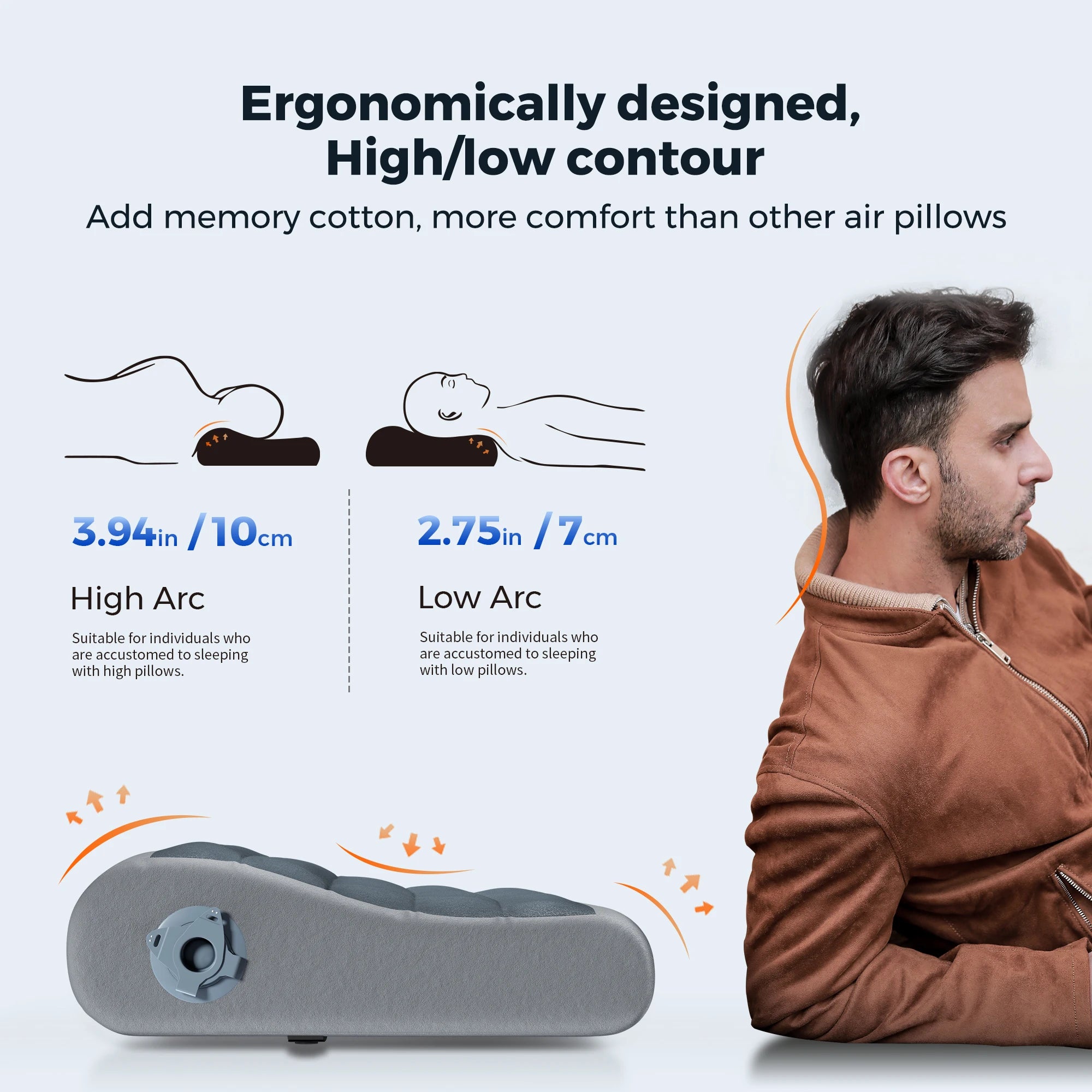 FLEXTAILGEAR ZERO PILLOW Ergonomic Inflatable Camping Pillow