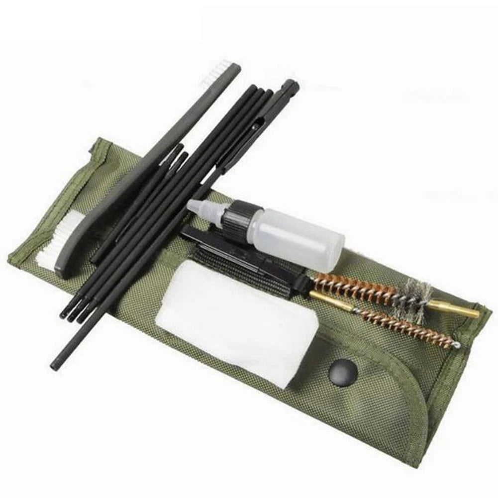 10-Piece Rifle & Pistol Cleaning Kit – .22 Cal, 5.56mm, .223, 22LR Gun Cleaner for Hunting & Airsoft