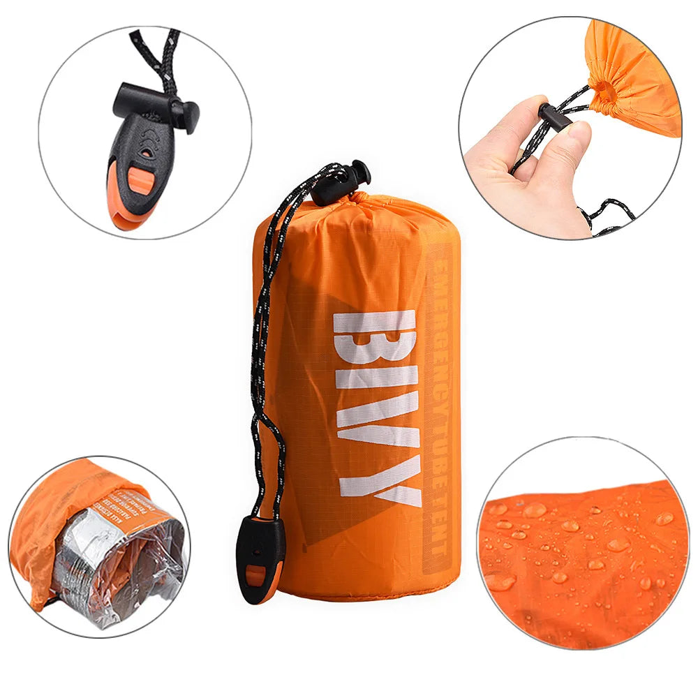 XIYEAR 2-Person Emergency Shelter Tube Tent with Thermal Blanket