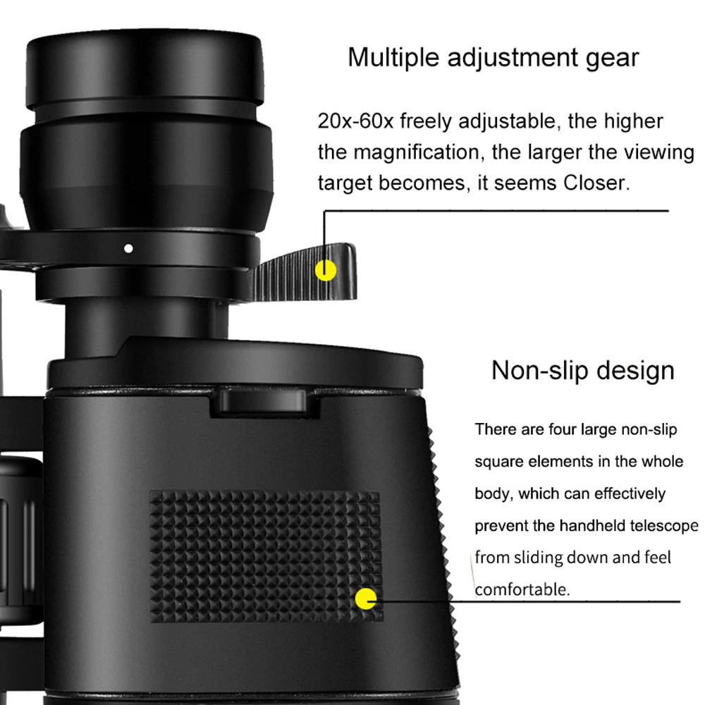 BORWOLF 20-60X70 Binoculars – High Magnification Long Range Zoom