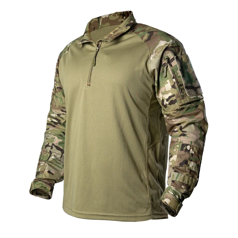 IDOGEAR UFS Tactical Shirt – Breathable Combat BDU with Elbow Pads