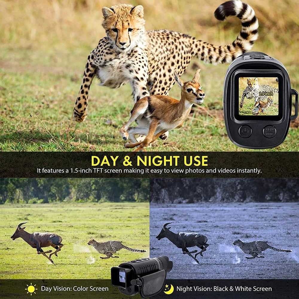 MITHRAS 1080P Night Vision Monocular – 5X Zoom, 300m Range for Hunting & Outdoors