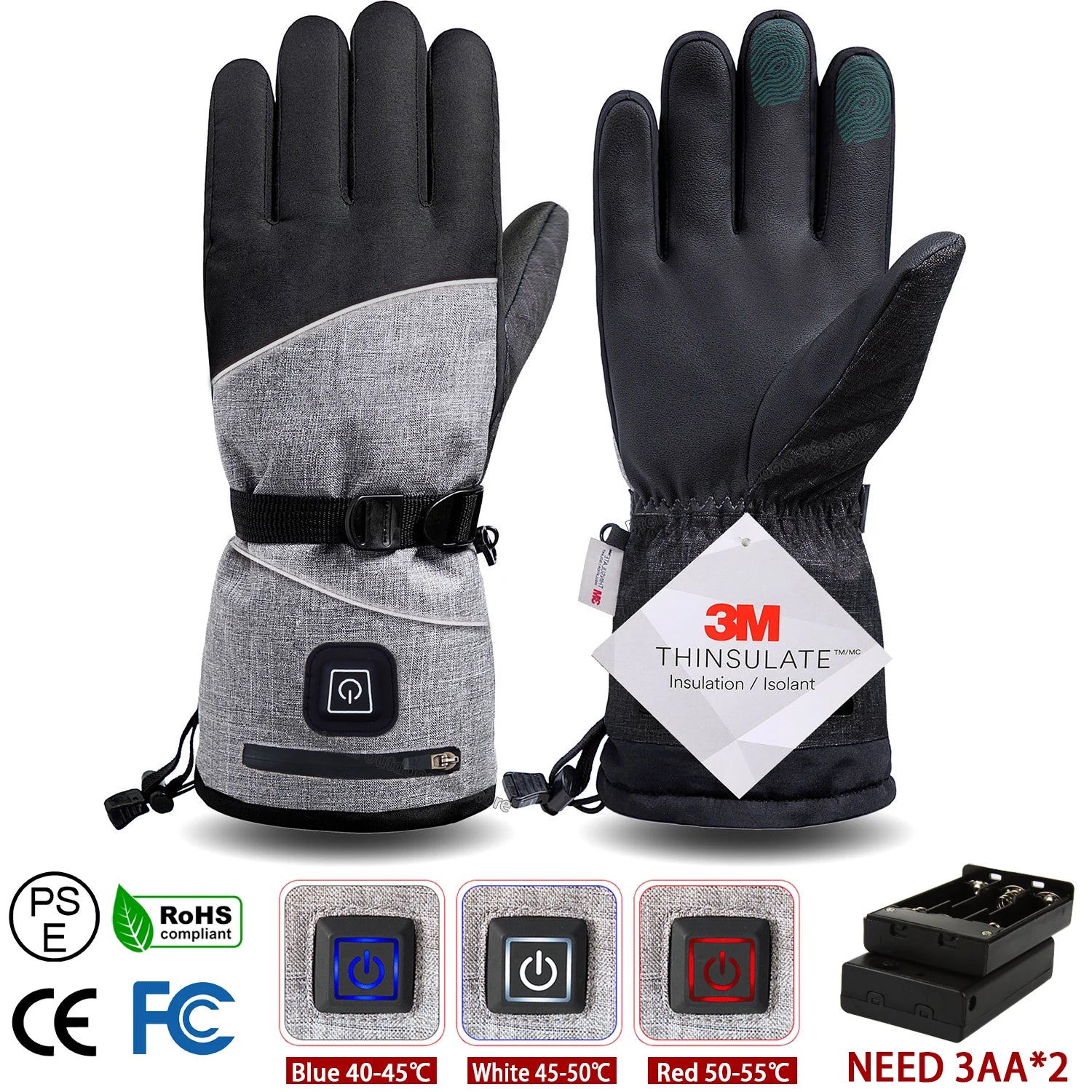 Winter Heated Gloves – Waterproof Electric Thermal Gloves for Outdoor Sports