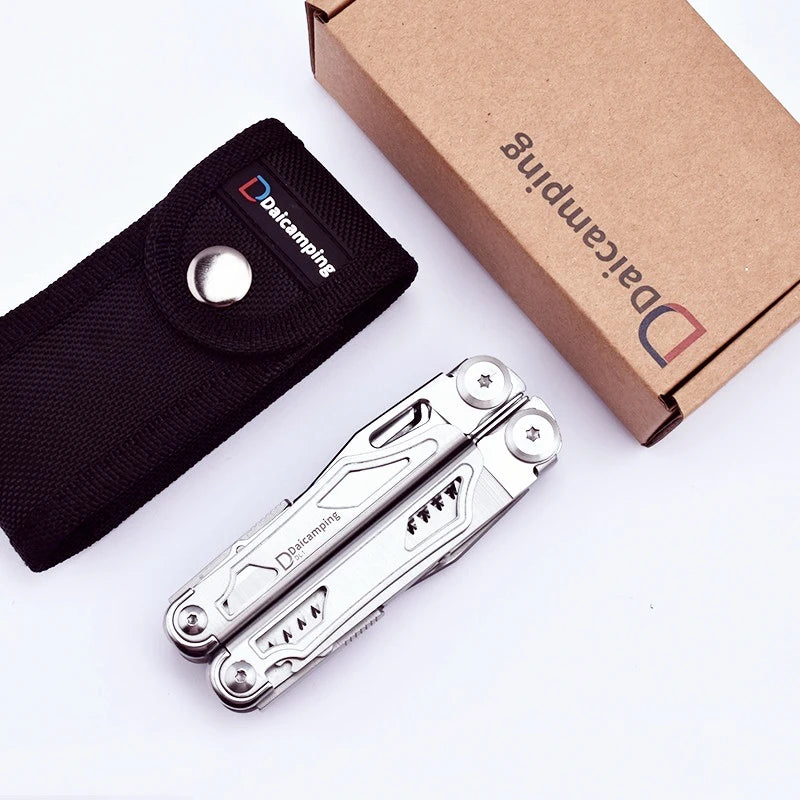 DAICAMPING DL1 Multifunctional Folding Knife and Pliers with Extra Cutter and Screwdriver Set