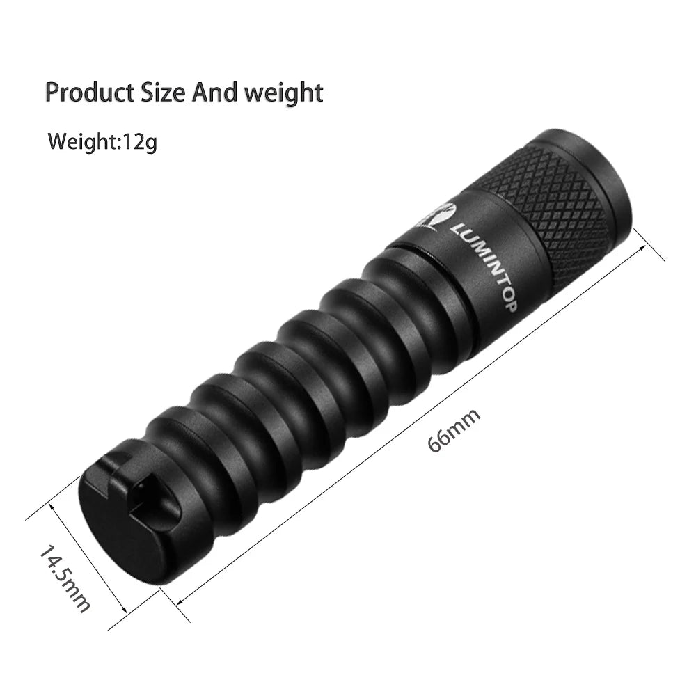 LUMINTOP EDC01 Mini Keychain Flashlight – 120 Lumen Waterproof Everyday Carry Torch