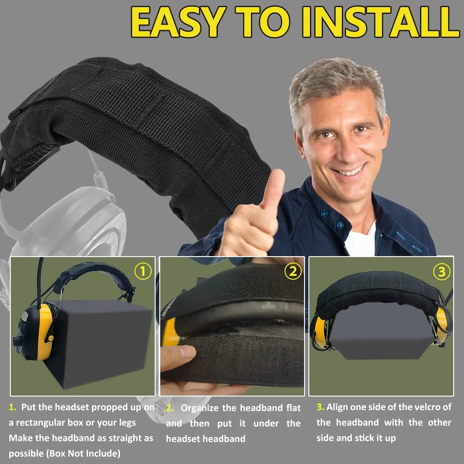 ZOHAN Tactical Headband Cover for Earmuffs - Fits 3M, Peltor, Howard Leight, Walkers Razor