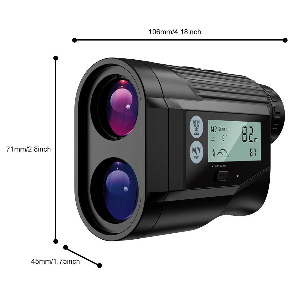 NOHAWK Laser Rangefinder – USB Rechargeable with Slope Compensation for Hunting and Outdoor Adventures