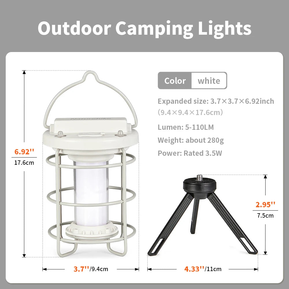 NATUREHIKE Outdoor Camping Lamp – Portable Waterproof Tent Light