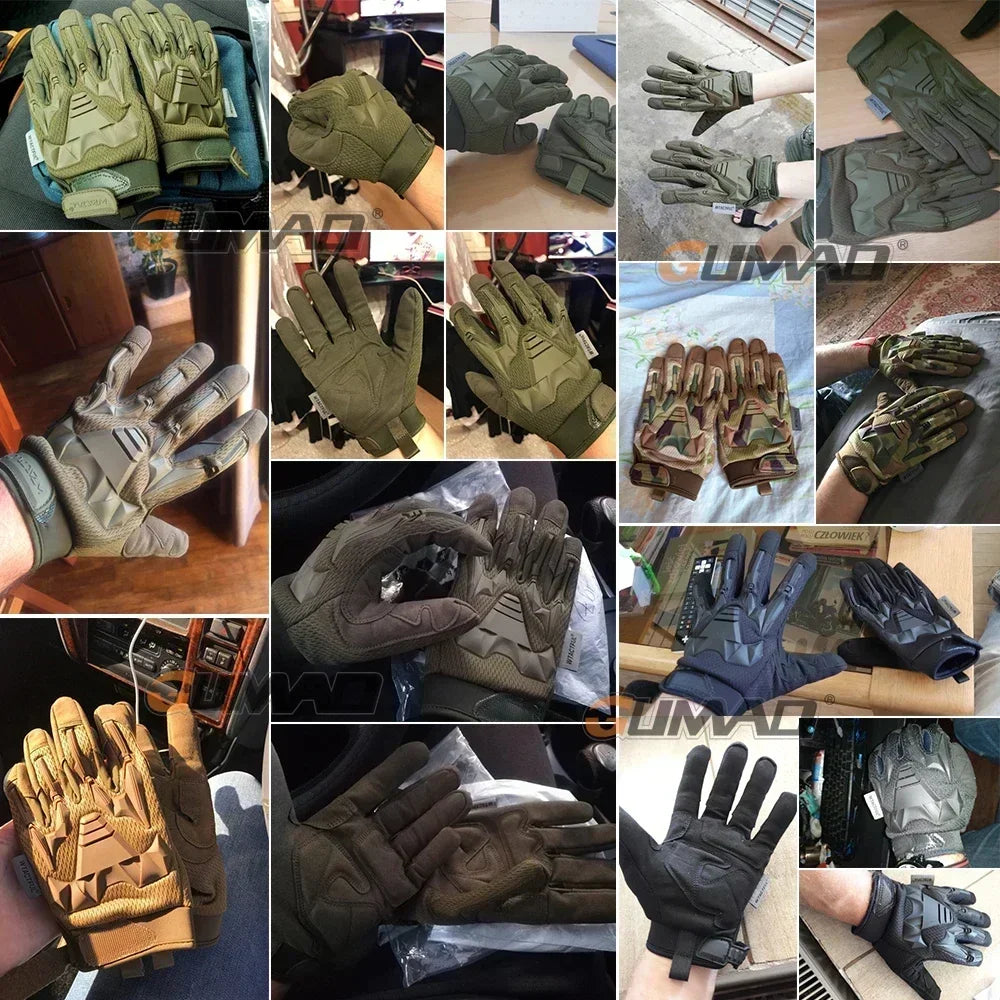 GUMAO Camo Tactical Gloves – Anti-Skid Full Finger Gloves for Hunting & Outdoor Sports