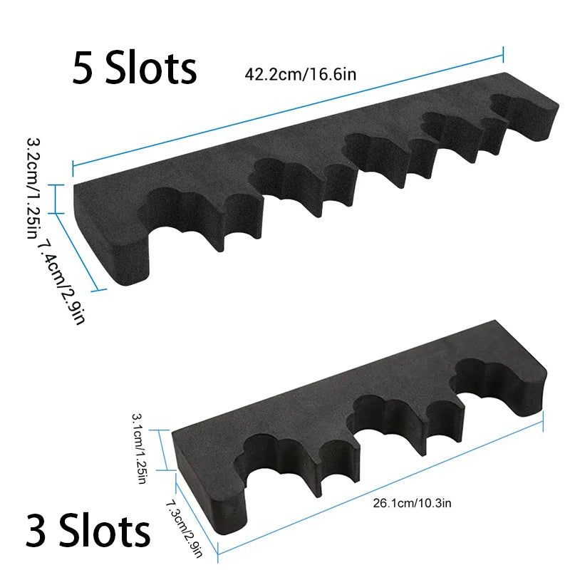 Foam Gun Rack Wall-Mount – 3/5 Slot Self-Adhesive Rifle Holder for Hunting Accessories