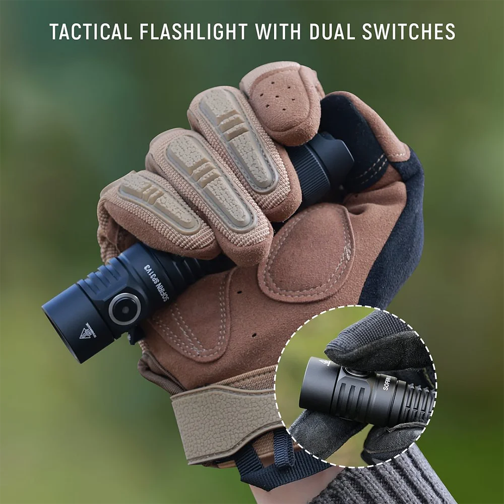 SOFIRN SP31 V3.0 Dual Switch Flashlight - 2000 Lumen Hunting Torch with USB-C Charging