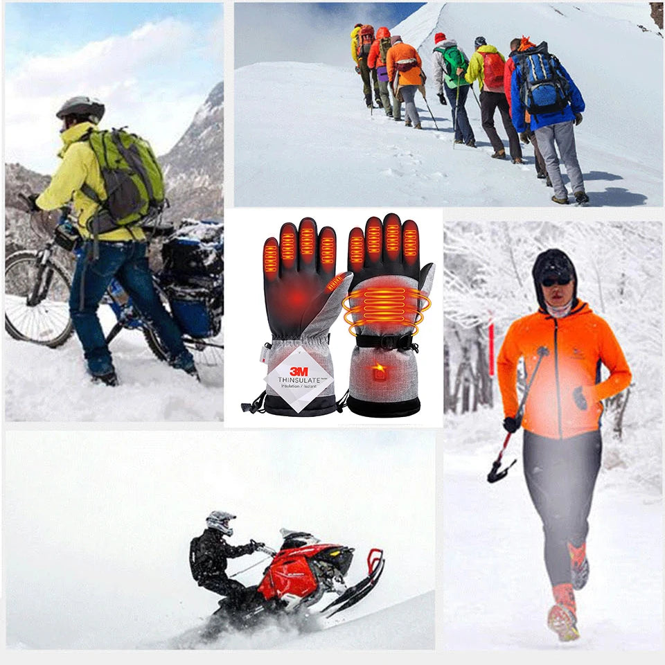 Winter Heated Gloves – Waterproof Electric Thermal Gloves for Outdoor Sports
