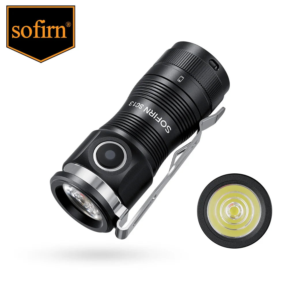 SOFIRN SC13A Anduril Flashlight - 1300 Lumen High CRI Keychain Torch with Advanced UI for NZ Hunting