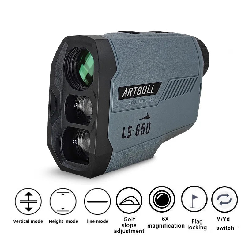 ARTBULL 1200m Golf Laser Rangefinder with Slope & Flag Lock
