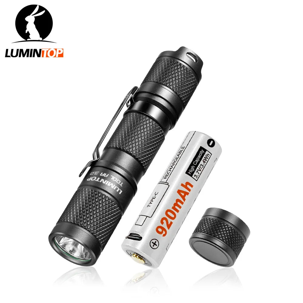 LUMINTOP Tool AA 3.0 EDC Flashlight - 900 Lumen Keychain Torch with AA/14500 Battery Options