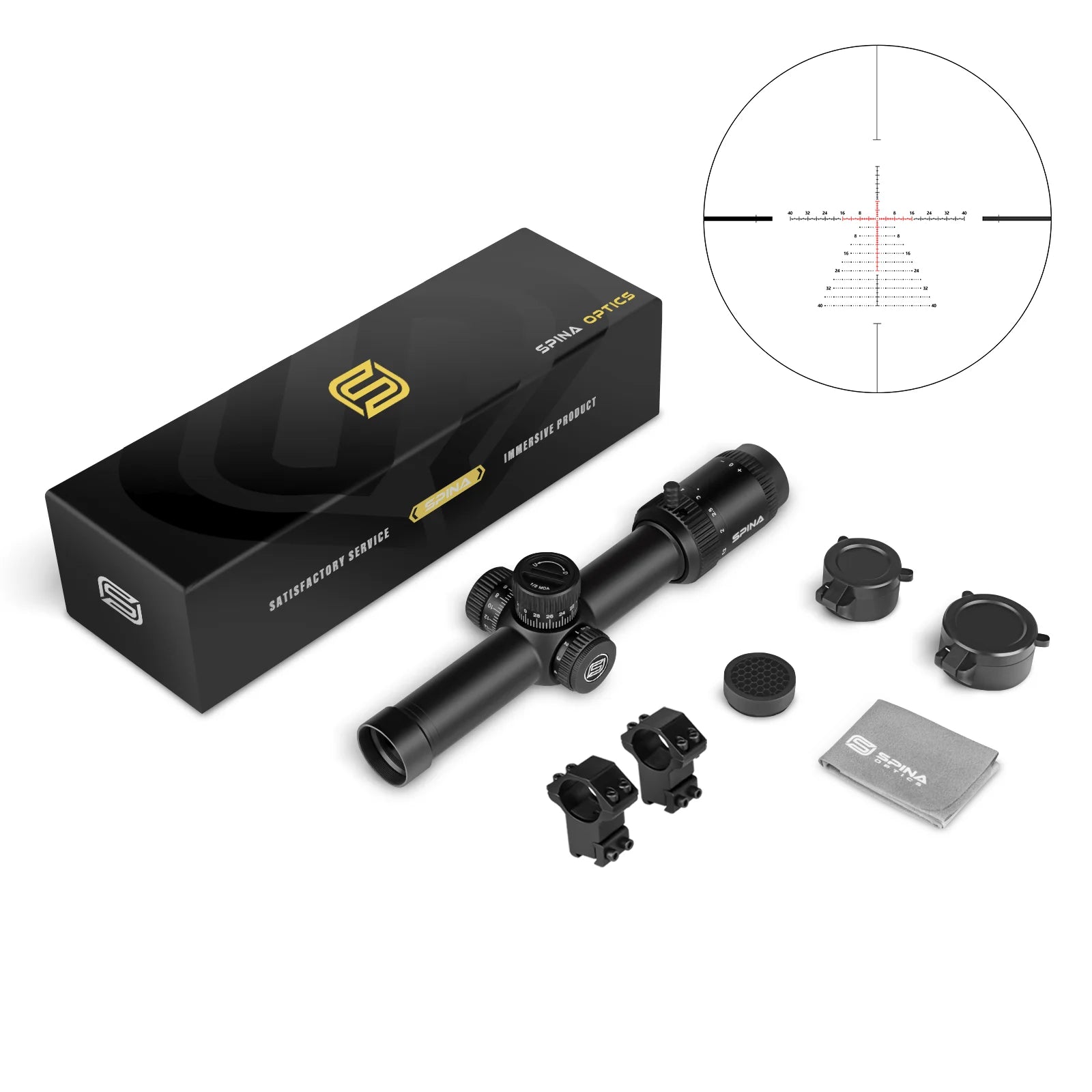 SPINA OPTICS WolfChase 1.2-6x24 LPVO Rifle Scope – FFP/SFP Illuminated Reticle for Hunting
