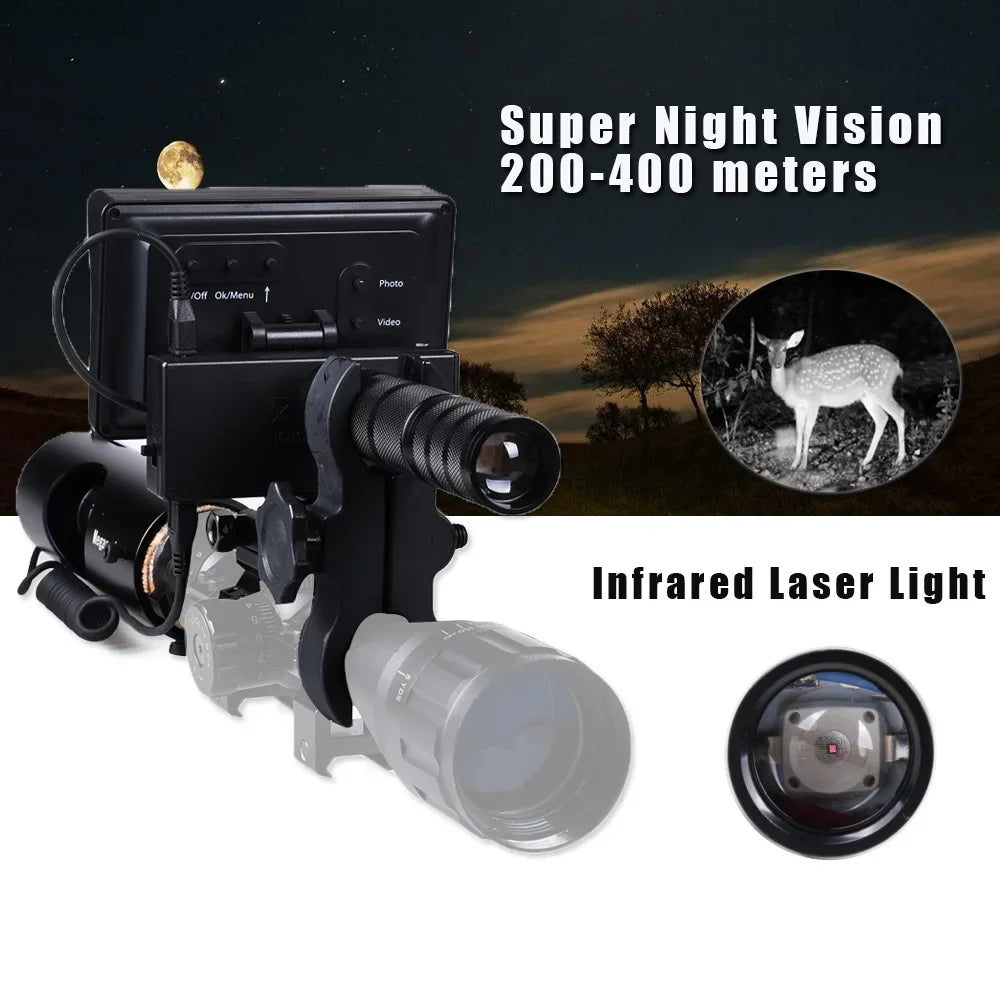 MEGAOREI 2 Night Vision Riflescope – HD 720P Video Recording and Infrared Flashlight