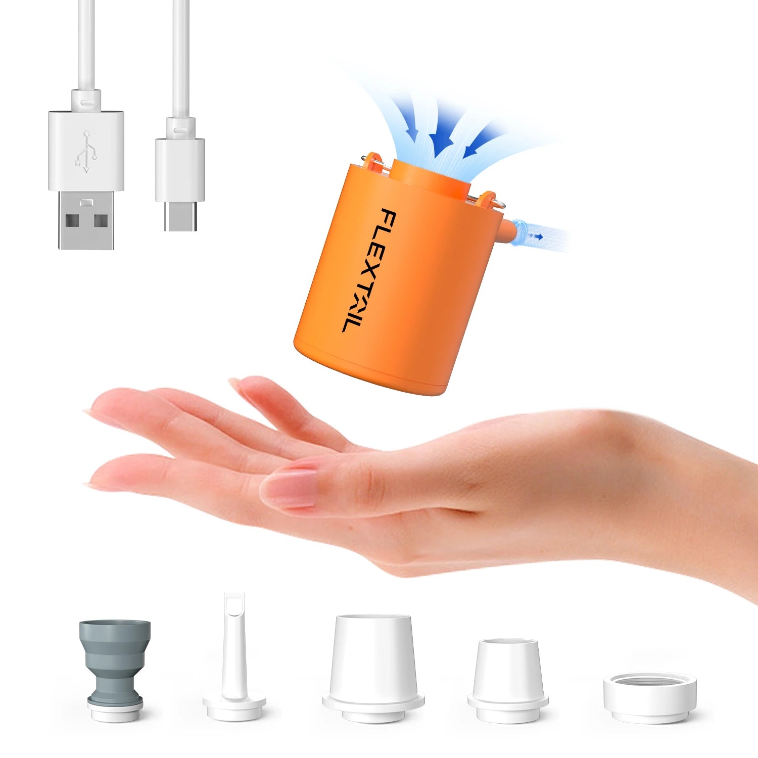 FLEXTAILGEAR Tiny Pump X 2024 Mini Air Pump with Light for Camping and Travel