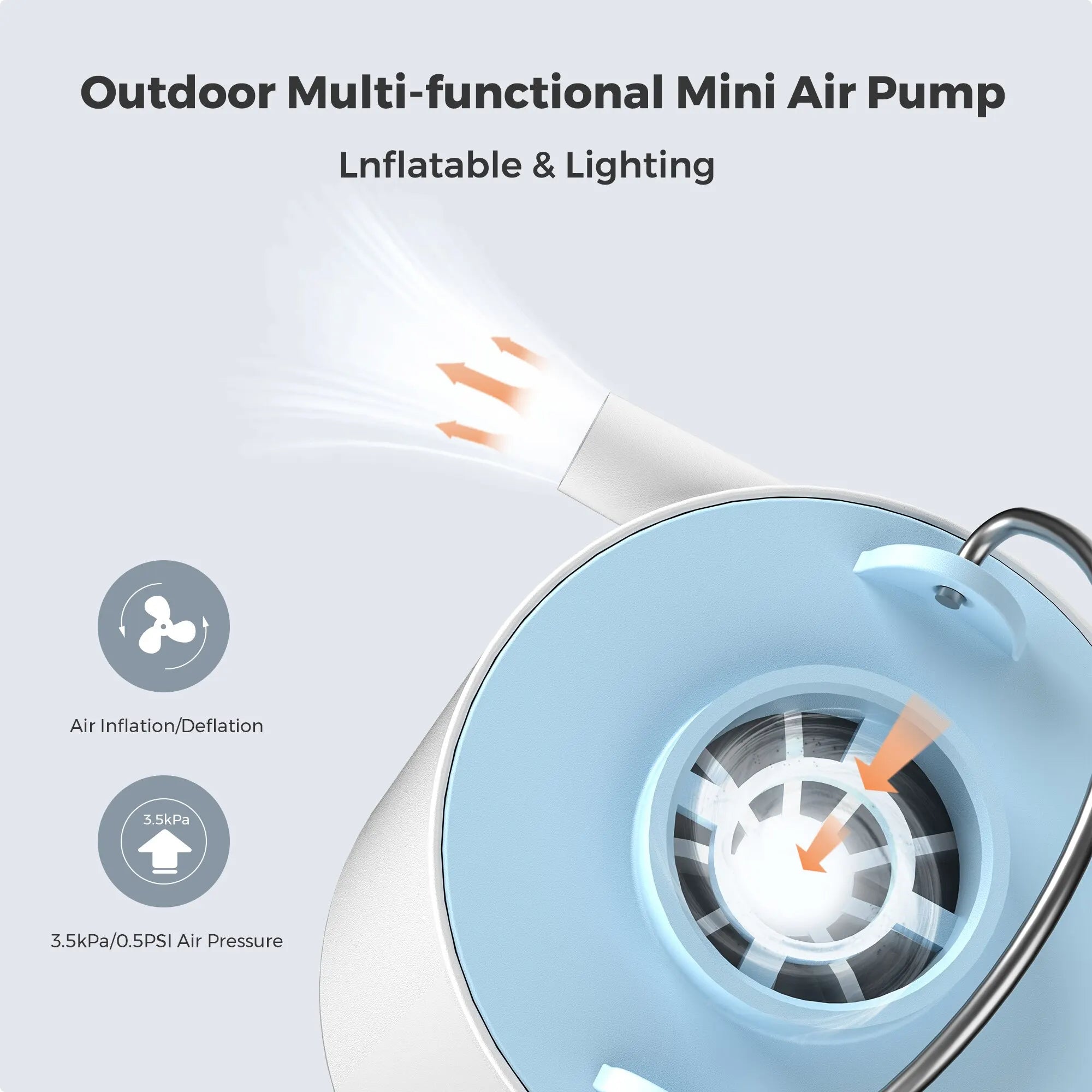 FLEXTAILGEAR Tiny Pump X Portable Rechargeable Air Pump for Camping and Travel