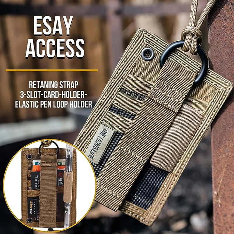 ONETIGRIS Outdoor ID Holder & Patch Display Organiser - Multi-Function MOLLE Pouch