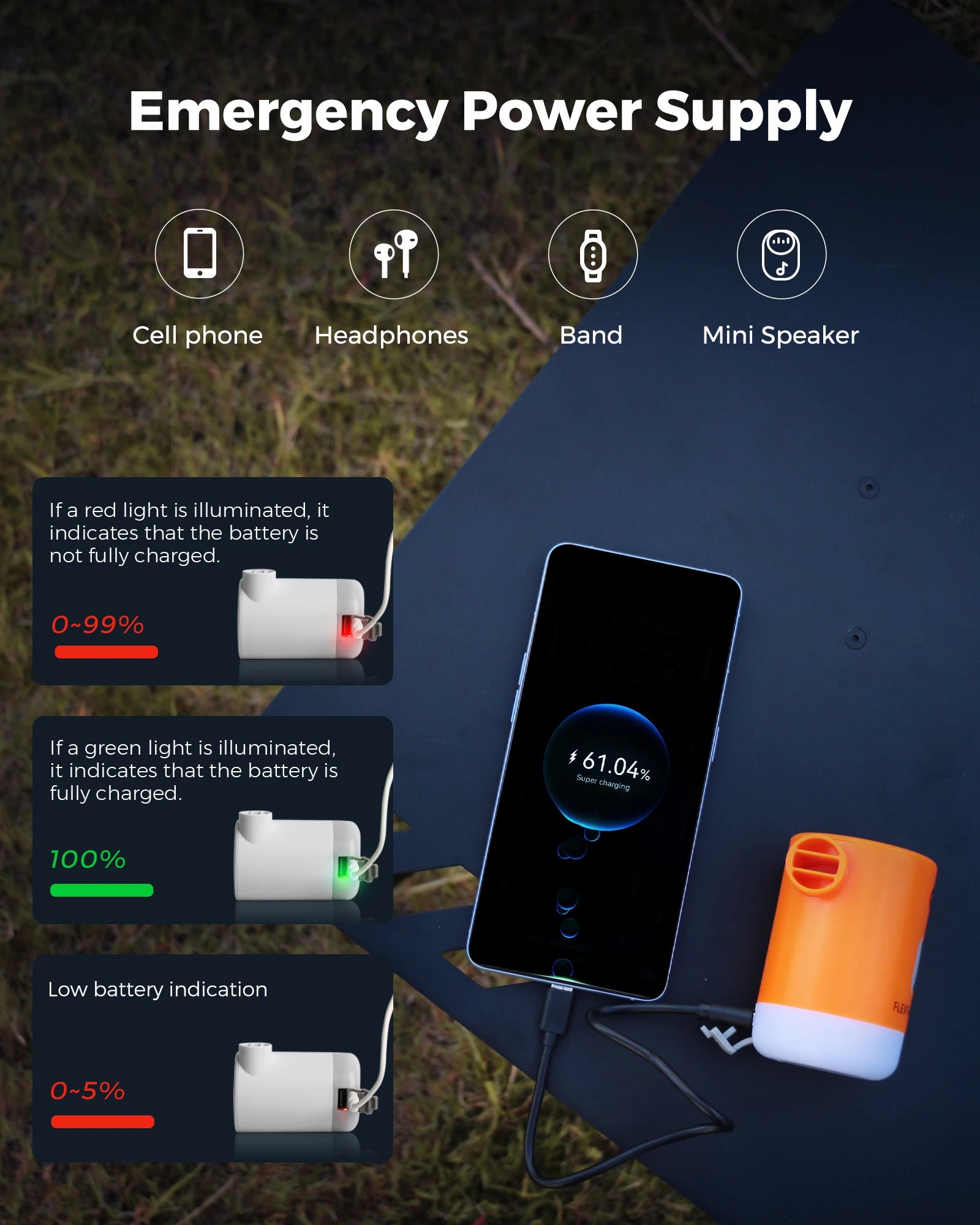 FLEXTAILGEAR Max Pump 2 Pro Portable Air Pump with Light and Power Bank