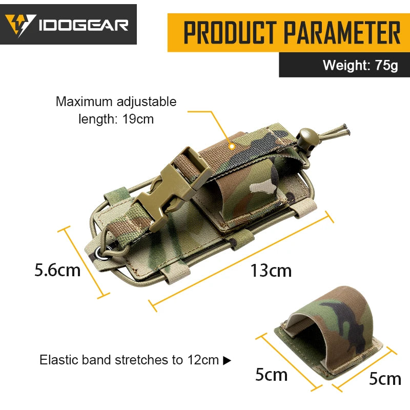 IDOGEAR Tactical Radio Pouch – MOLLE Walkie Talkie Holder for BAOFENG UV5R UV82