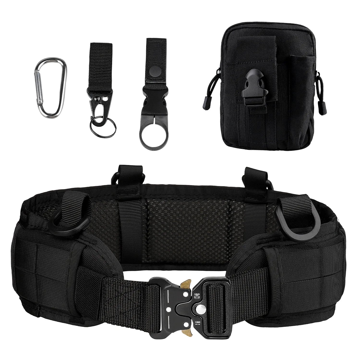 JSJM Tactical Belt Adjustable Padded Belt for Hunting and Outdoor Use