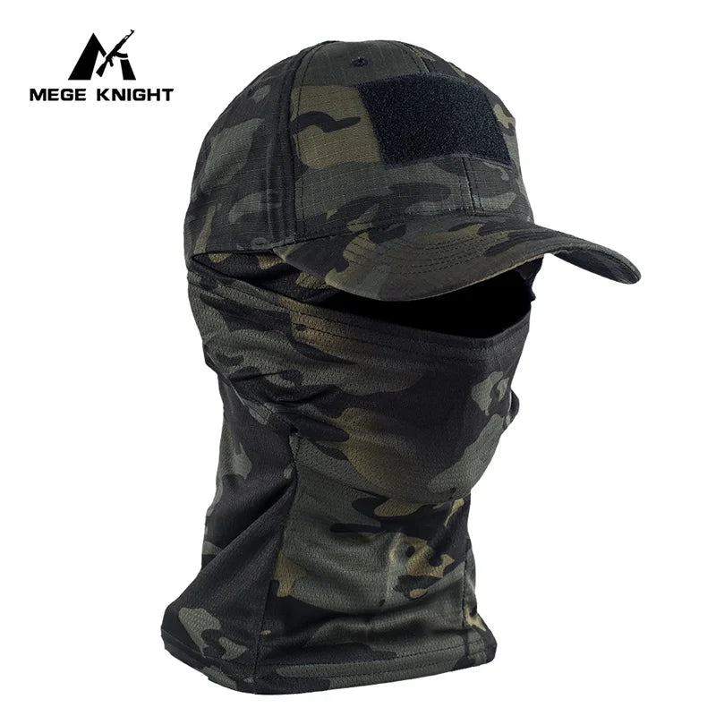 MEGE KNIGHT Camouflage Cap with Face Mask - Unisex Hunting Hat for NZ Outdoor Adventures