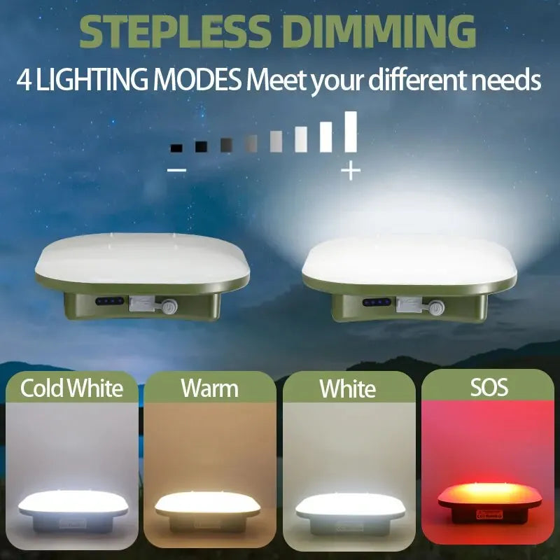 MOSLIGHTING LY01 - 2000 Lumen Rechargeable Camping Lantern with Magnetic Base & 13500mAh Battery