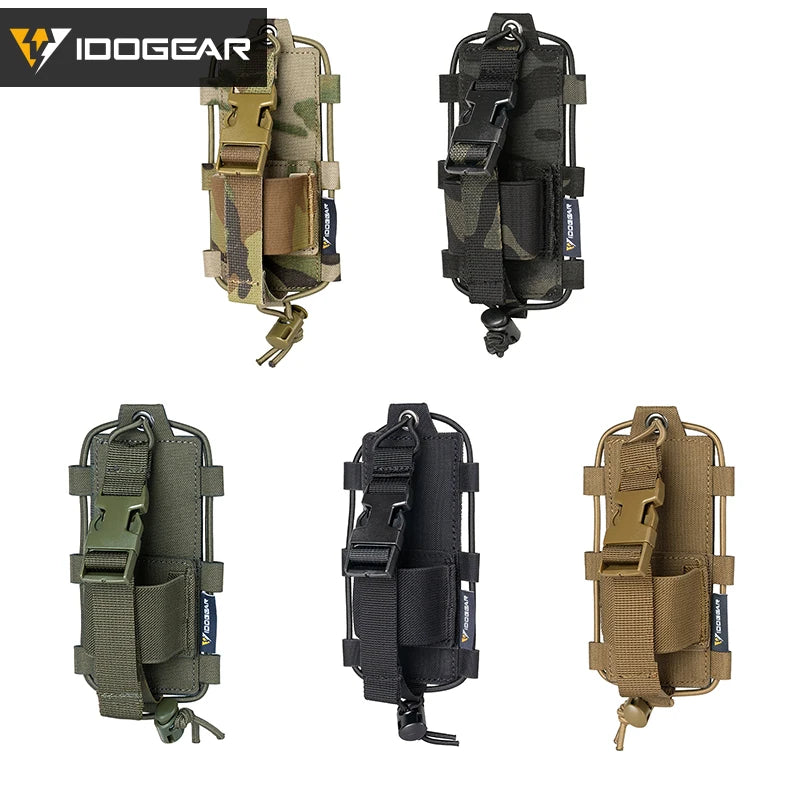 IDOGEAR Tactical Radio Pouch – MOLLE Walkie Talkie Holder for BAOFENG UV5R UV82
