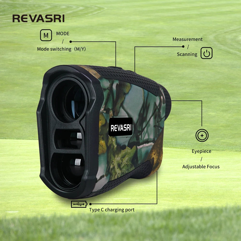 REVASRI 600M/1000M Hunting Laser Rangefinder – Distance, Angle & Speed Measurement for Hunting