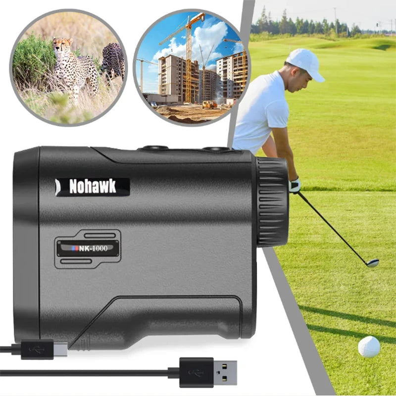 NOHAWK Laser Rangefinder – USB Rechargeable with Slope Compensation for Hunting and Outdoor Adventures