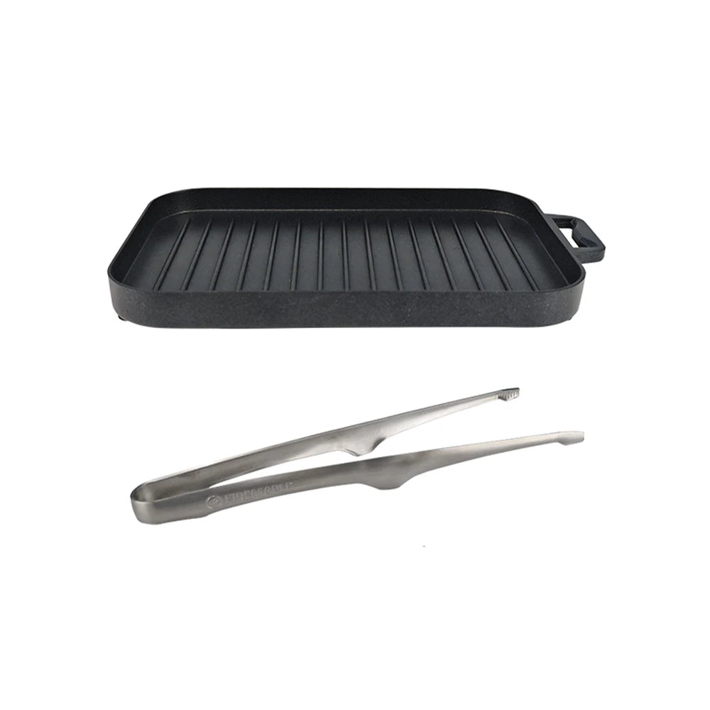 FIRE MAPLE Mini Grill Plate Set – Non-Stick, Heat-Resistant BBQ Pan for Outdoor Cooking
