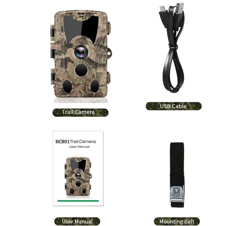 HC-801CY 20MP 1080P Hunting Trail Camera with Night Vision – IP66 Waterproof