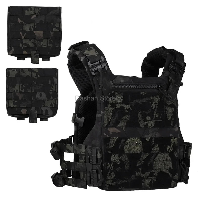 Outdoor Tactical Hunting Vest – K19 MOLLE Plate Carrier with Quick Release, Combat Training
