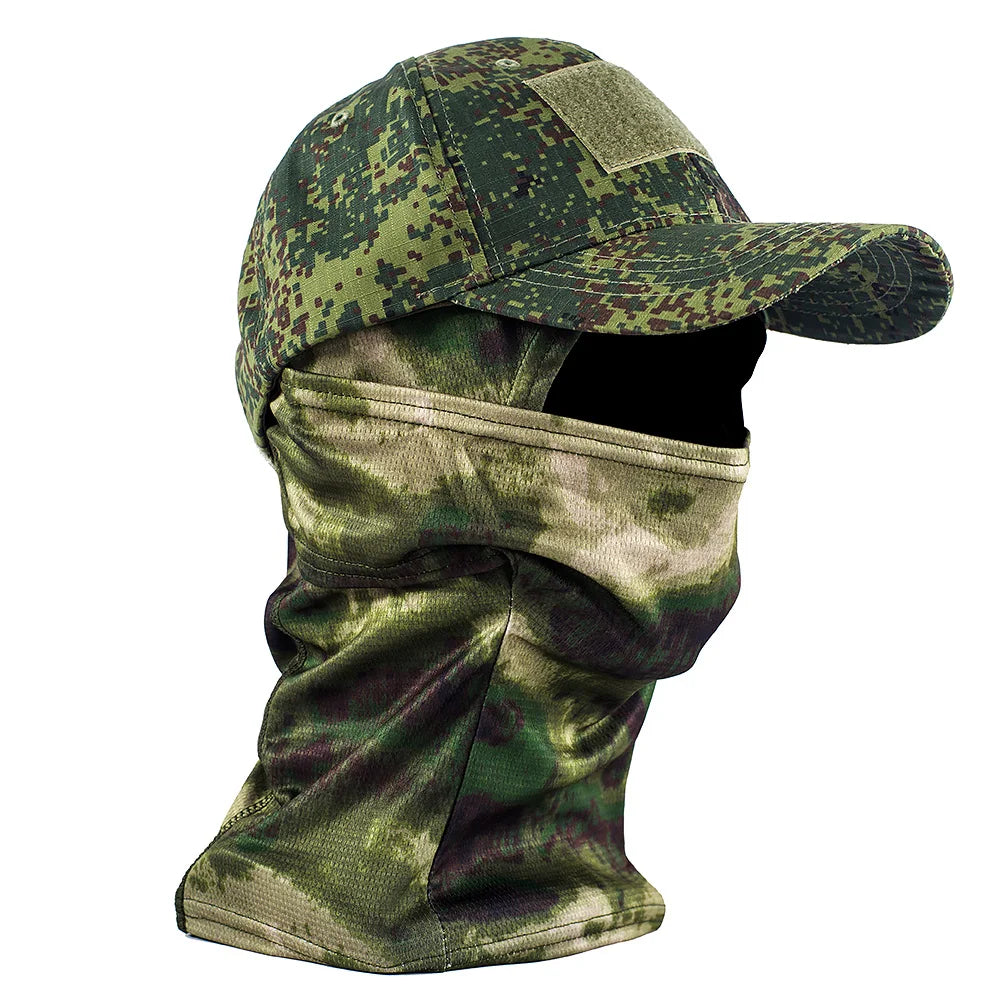MEGE KNIGHT Camouflage Cap with Face Mask - Unisex Hunting Hat for NZ Outdoor Adventures