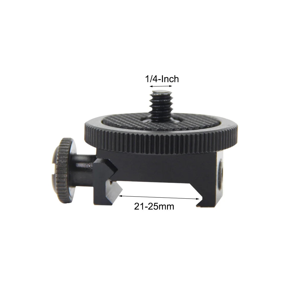 Picatinny Rail Tripod Mount – 20–25mm Adapter for Smartphone, Camera or Hunting Accessories