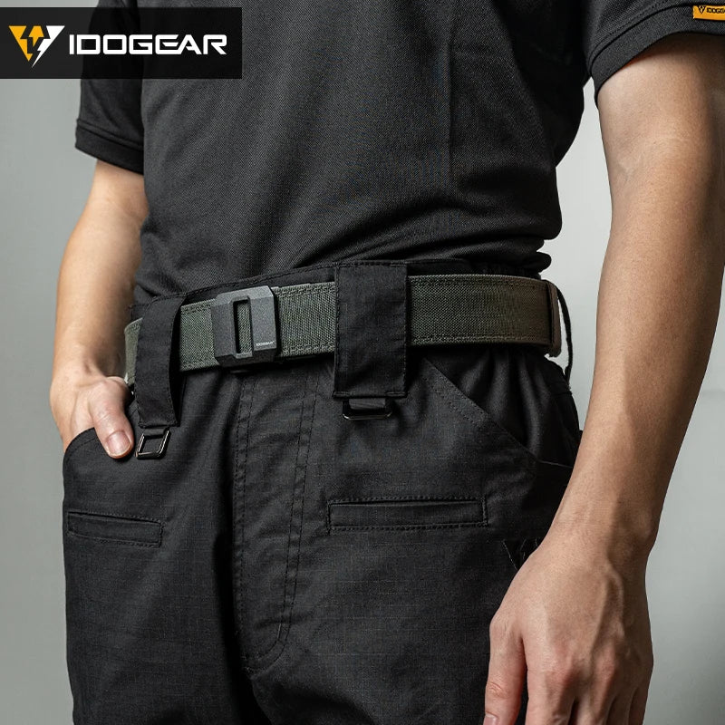 IDOGEAR 1.5 Inch Hard Tactical Belt – Heavy-Duty Nylon with Metal Automatic Buckle