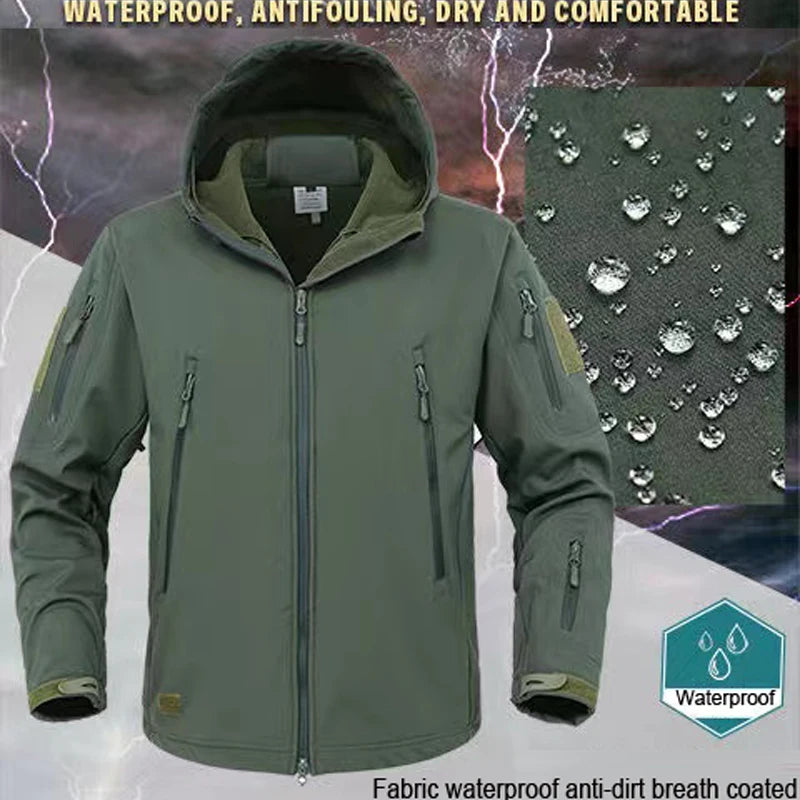 MAZEROUT Men's Winter Softshell Jacket & Cargo Trousers S-5XL