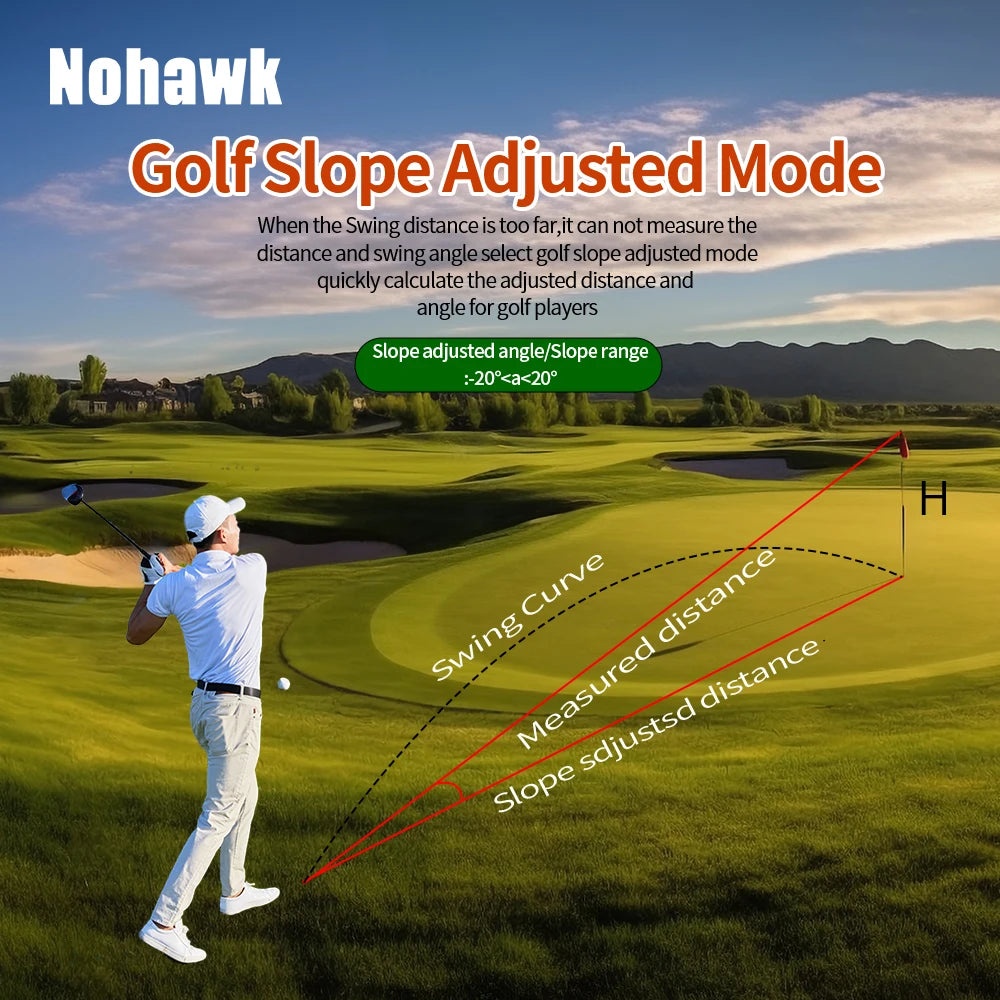 NOHAWK Hunting Laser Rangefinder 600M/1000M – Rechargeable with Slope Compensation